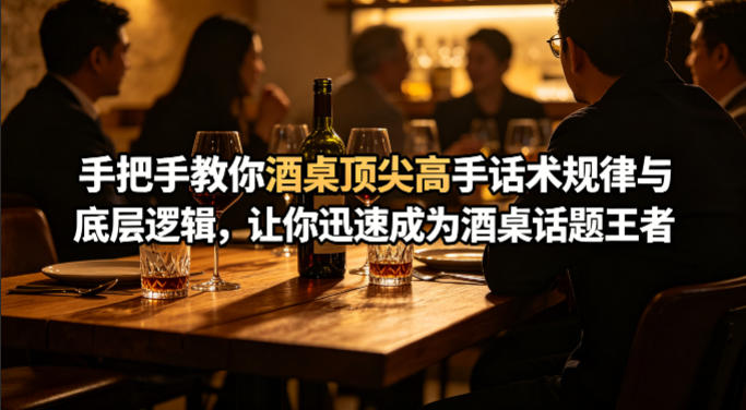付费文章:手把手教你酒桌顶尖高手话术规律与底层逻辑,让你迅速成为酒桌话题王者(二十年全网独家经验分享)-副业网创