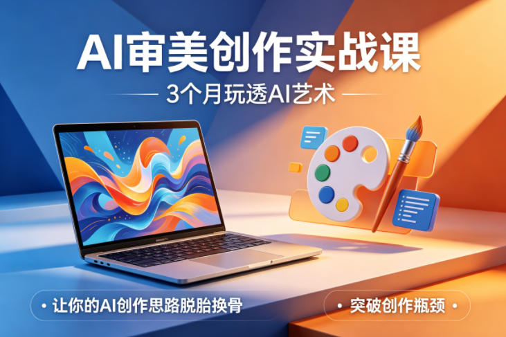 AI审美创作实战课，3个月玩透AI艺术，让你的AI创作思路脱胎换骨，突破创作瓶颈-副业网创
