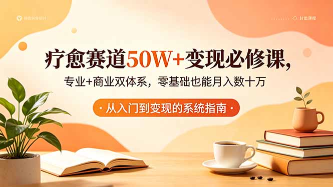 疗愈赛道50W+变现必修课，专业+商业双体系，零基础也能月入数十万-副业网创