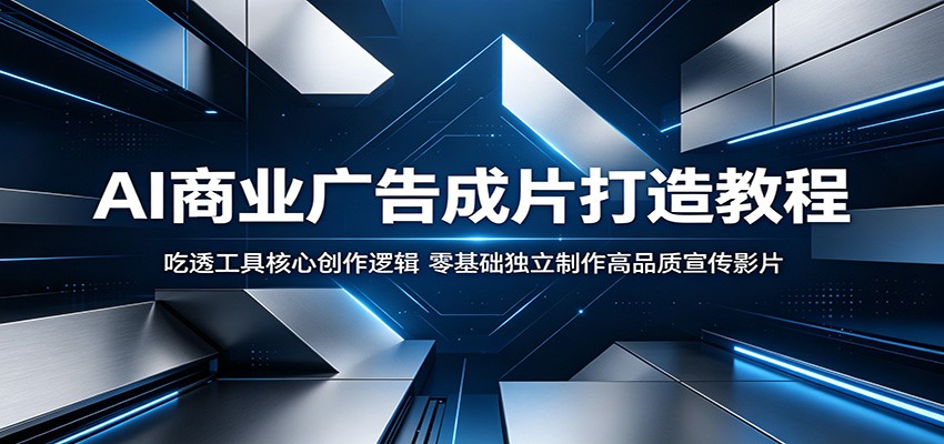 AI商业广告成片打造教程：吃透工具核心创作逻辑，零基础独立制作高品质宣传影片-副业网创