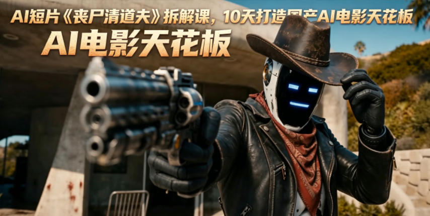 AI短片《丧尸清道夫》拆解课，10天打造国产AI电影天花板-副业网创