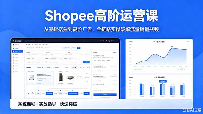 Shopee高阶运营课-2026年5月更新，从基础搭建到高阶广告，全链路实操破解流量销量瓶颈-副业网创