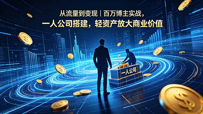 从流量到变现｜百万博主实战，一人公司搭建，轻资产放大商业价值-副业网创