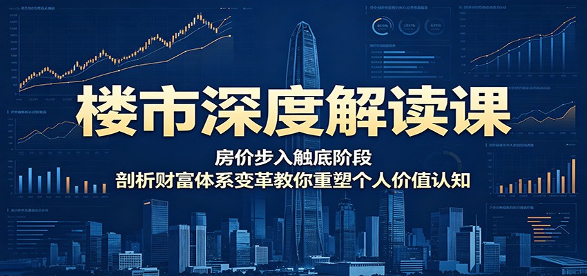 楼市深度解读课:房价步入触底阶段,剖析财富体系变革教你重塑个人价值认知-副业网创