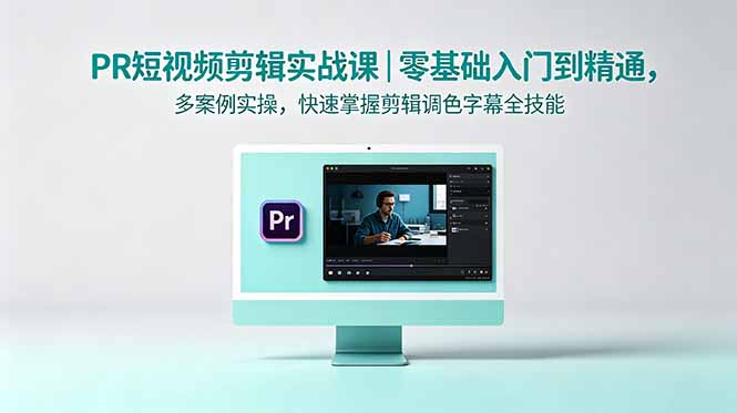 PR短视频剪辑实战课｜零基础入门到精通，多案例实操，快速掌握剪辑调色字幕全技能-副业网创