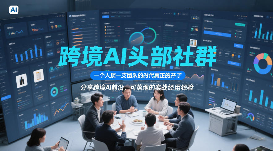 跨境AI头部社群，一个人顶一支团队的时代真正的开始了，分享跨境AI前沿，可落地的实战经验(更新5月23日)-副业网创