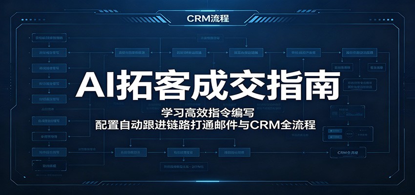AI拓客成交指南：学习高效指令编写，配置自动跟进链路打通邮件与CRM全流程-副业网创