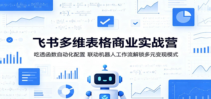 飞书多维表格商业实战营：吃透函数自动化配置，联动机器人工作流解锁多元变现模式-副业网创