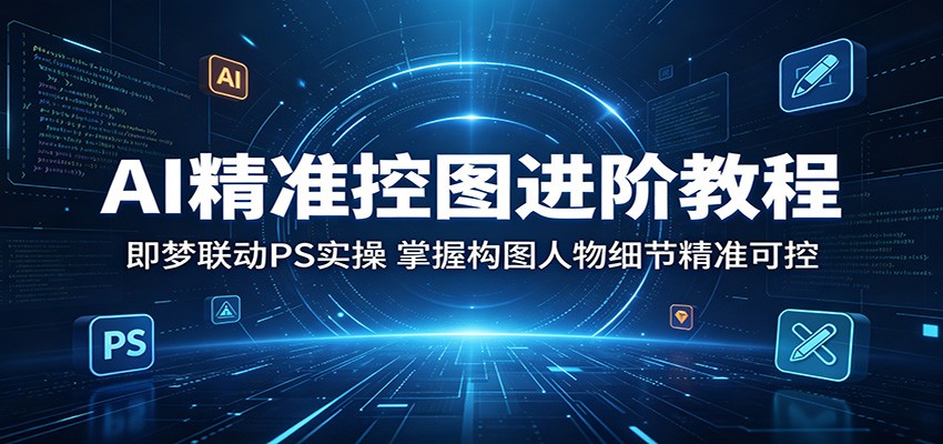 AI精准控图进阶教程：即梦联动PS实操，掌握构图人物细节精准可控-副业网创