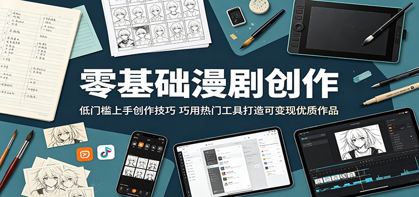 零基础漫剧创作：低门槛上手创作技巧，巧用热门工具打造可变现优质作品-副业网创