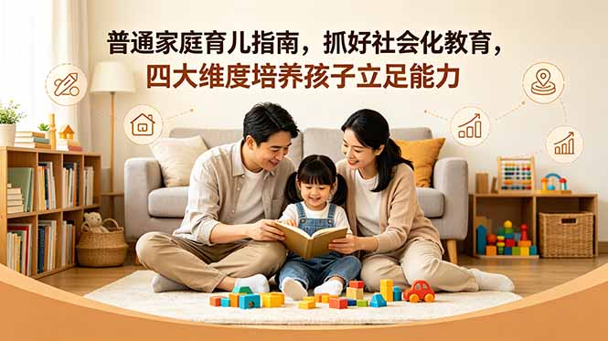 付费文章：普通家庭育儿指南，抓好社会化教育，四大维度培养孩子立足能力-副业网创
