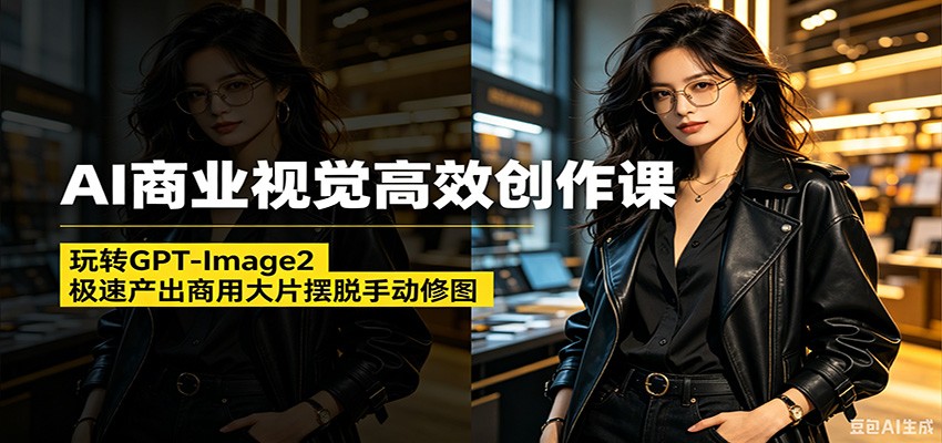 AI商业视觉高效创作课:玩转GPT-Image2,极速产出商用大片摆脱手动修图(更新)-副业网创