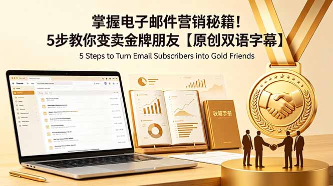 掌握电子邮件营销秘籍！5步教你变卖金牌朋友【原创双语字幕】-副业网创