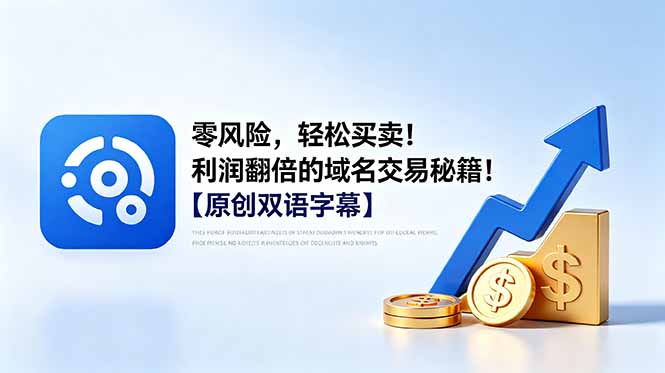 零风险,轻松买卖!利润翻倍的域名交易秘籍!【原创双语字幕】-副业网创