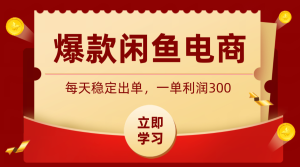 爆款闲鱼电商，卖法简单粗暴，长期稳定可做，一单利润300-副业网创