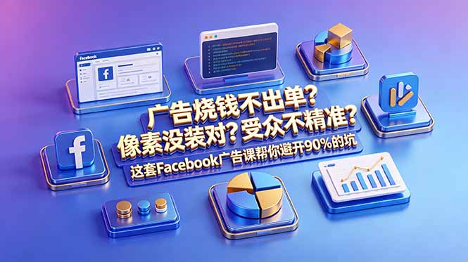 广告烧钱不出单？像素没装对？受众不精准？这套Facebook广告课帮你避开90%的坑-原创双语字幕-副业网创