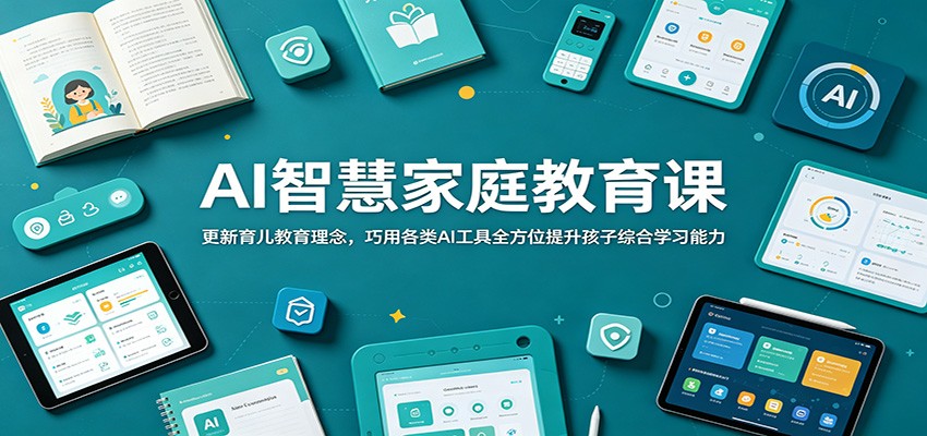 AI智慧家庭教育课：更新育儿教育理念，巧用各类AI工具全方位提升孩子综合学习能力-副业网创