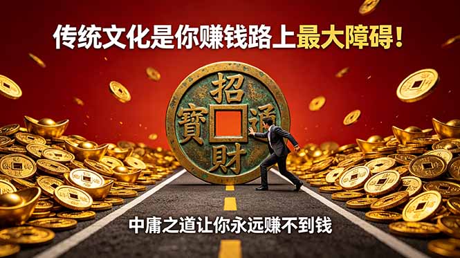 付费文章:传统文化是你赚钱路上最大障碍!中庸之道让你永远赚不到钱-副业网创