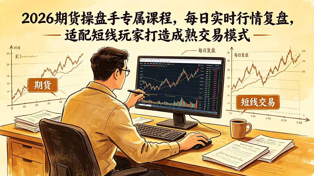 2026期货操盘手专属课程-更新6月，每日实时行情复盘，适配短线玩家打造成熟交易模式-副业网创