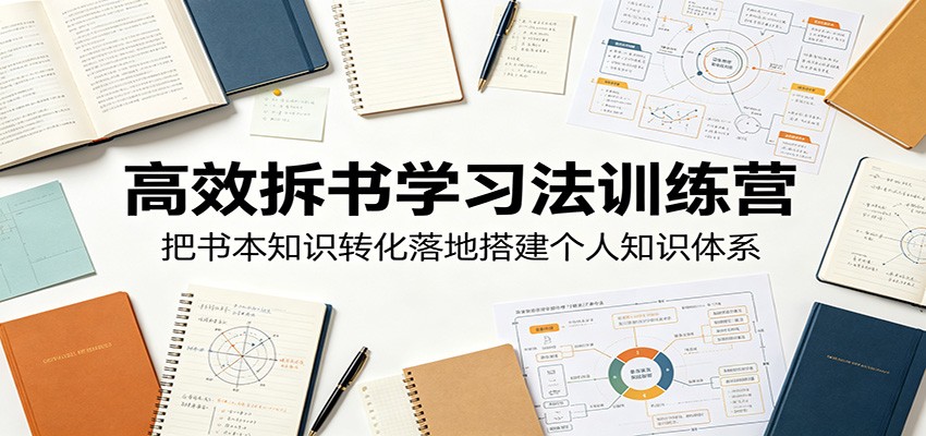 高效拆书学习法训练营，把书本知识转化落地搭建个人知识体系-副业网创