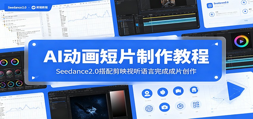 AI动画短片制作教程：Seedance2.0搭配剪映视听语言完成成片创作-副业网创