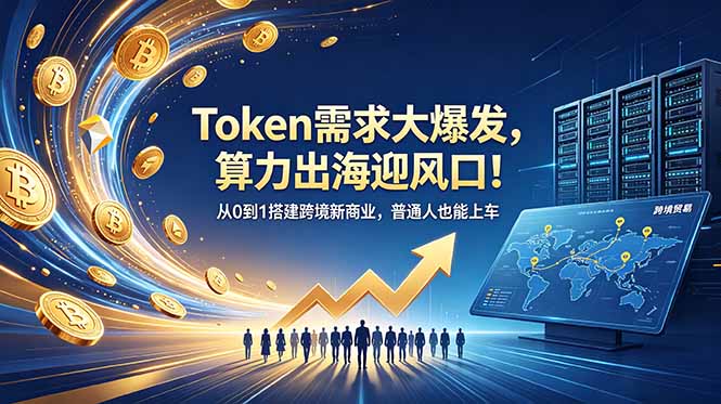 Token需求大爆发，算力出海迎风口！从0到1搭建跨境新商业，普通人也能上车-副业网创