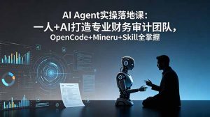 AI Agent实操落地课：一人+AI打造专业财务审计团队，OpenCode+Mineru+Skill全掌握-副业网创