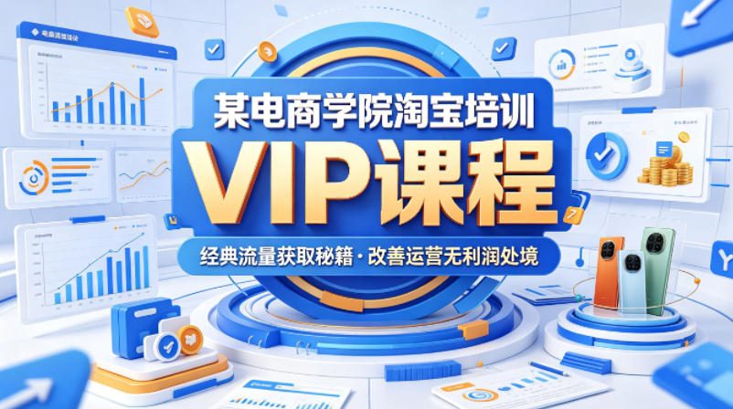 某电商学院淘宝培训VIP课程，各种经典有用的流量获取秘籍，改善运营产品没利润的处境(2026年6月)-副业网创