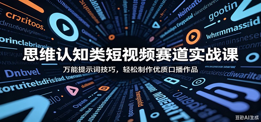 思维认知类短视频赛道实战课：万能提示词技巧，轻松制作优质口播作品-副业网创
