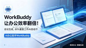 WorkBuddy让办公效率翻倍！会议纪要+PPT+Excel一键生成，80%重复工作AI自动干-副业网创