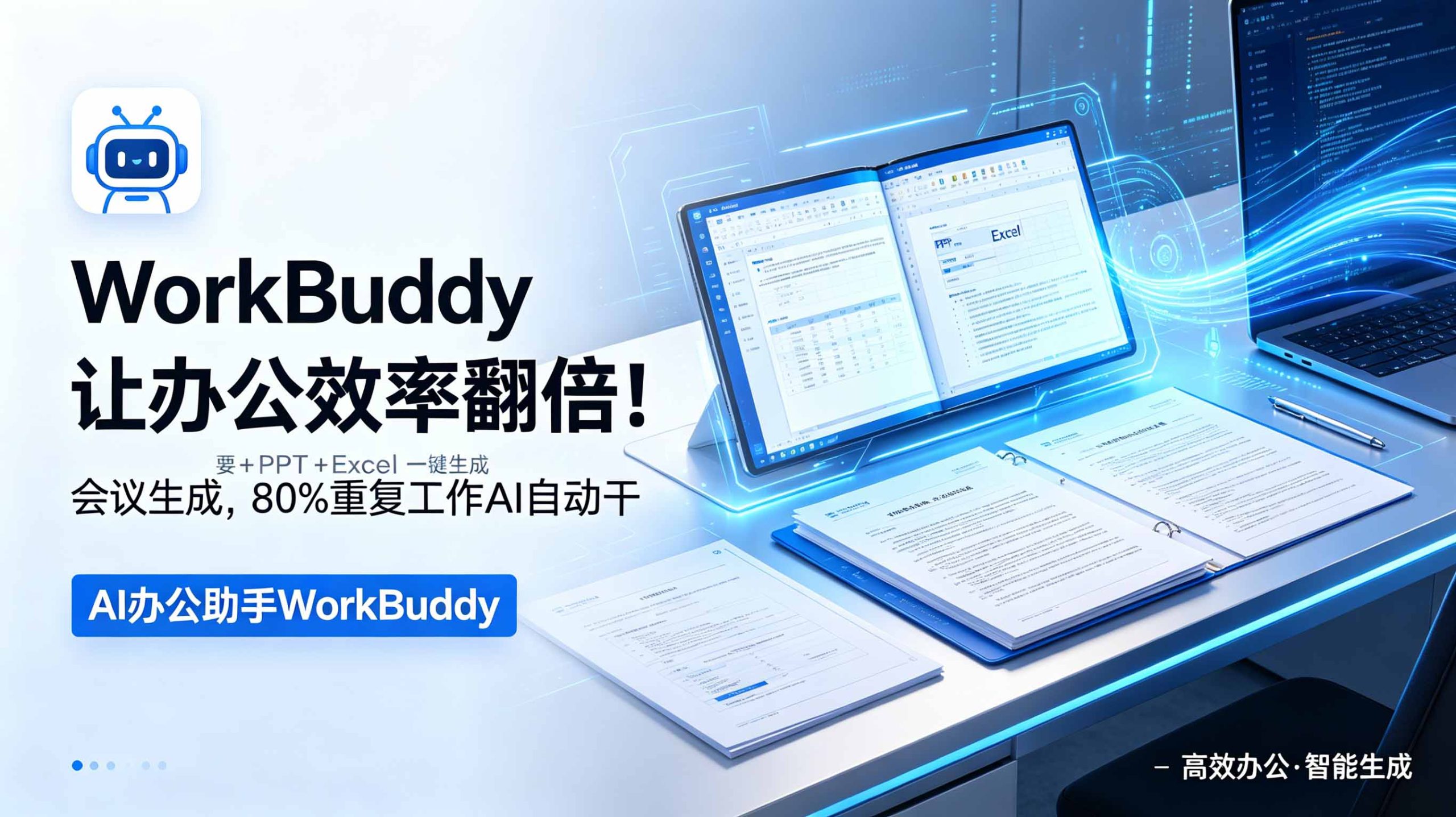 WorkBuddy让办公效率翻倍！会议纪要+PPT+Excel一键生成，80%重复工作AI自动干-副业网创