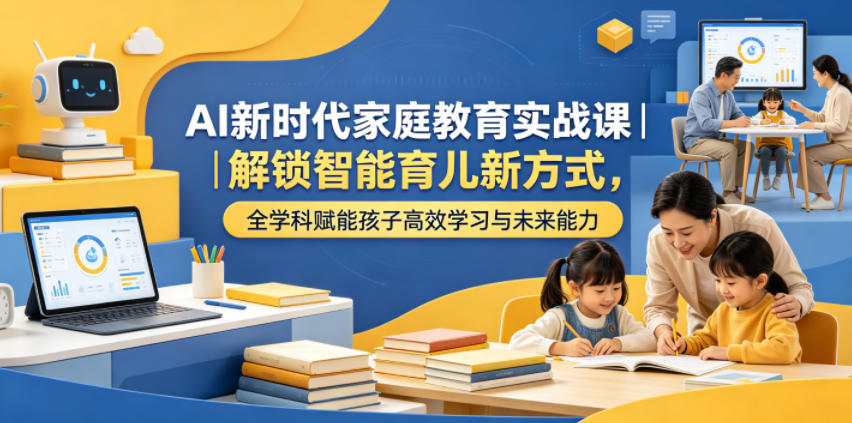 AI新时代家庭教育实战课｜解锁智能育儿新方式，全学科赋能孩子高效学习与未来能力-副业网创