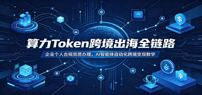 算力Token跨境出海全链路：企业个人合规资质办理，AI智能体自动化跨境变现教学-副业网创