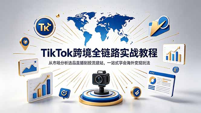 TikTok+独立站跨境基础全套教程，拆解平台盈利逻辑，新手从零跑通变现全流程-副业网创