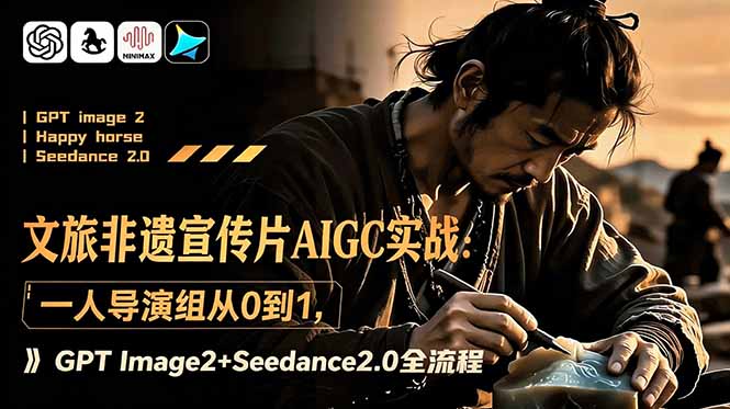 文旅非遗宣传片AIGC实战:一人导演组从0到1,GPT Image2+Seedance2.0全流程-副业网创