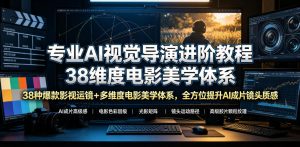 专业AI视觉导演进阶教程，38种爆款影视运镜+多维度电影美学体系，全方位提升AI成片高级感与镜头质感-副业网创