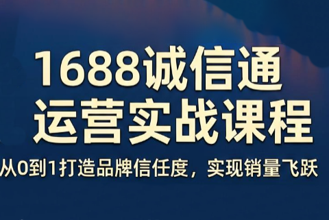 看山老师·阿里巴巴1688诚信通运营课程-副业网创