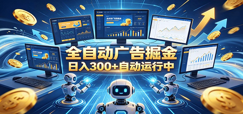 自动广告G机，日入300+，正规平台，广告浏览获益，时间自由，适合各类人群日常增收-副业网创