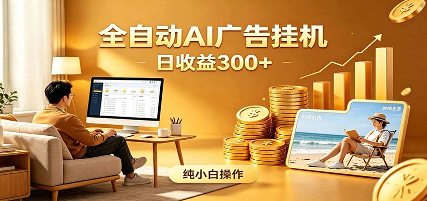 AI风口项目，全程解放双手，后台自动运行赚取收益，每天稳定收益300+-副业网创
