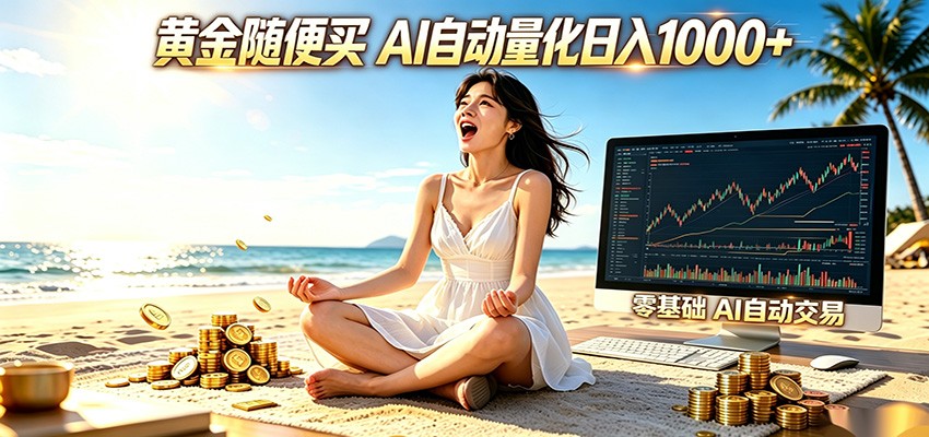 黄金随便买？AI自动外汇量化交易 在家当皇帝 日入1000+-副业网创