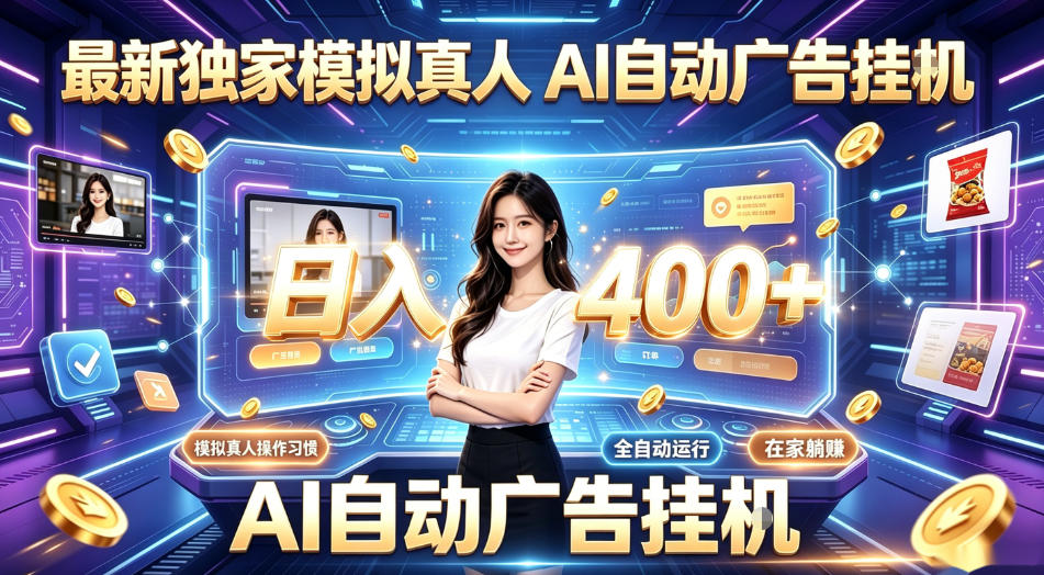 最新独家模拟真人，AI自动挂号挂G，日入400+，全程全自动运行，无需人工【揭秘】-副业网创