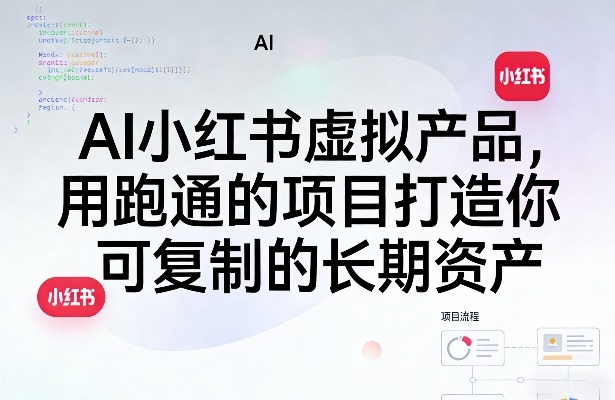 AI小红书虚拟产品,用跑通的项目打造你可复制的长期资产(更新)-副业网创