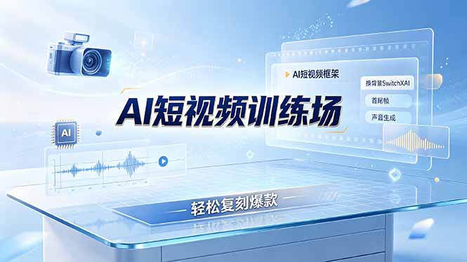 老陈AI短视频训练场：AI短视频框架+换背景SwitchXAI+首尾帧+声音生成，轻松复刻爆款-副业网创
