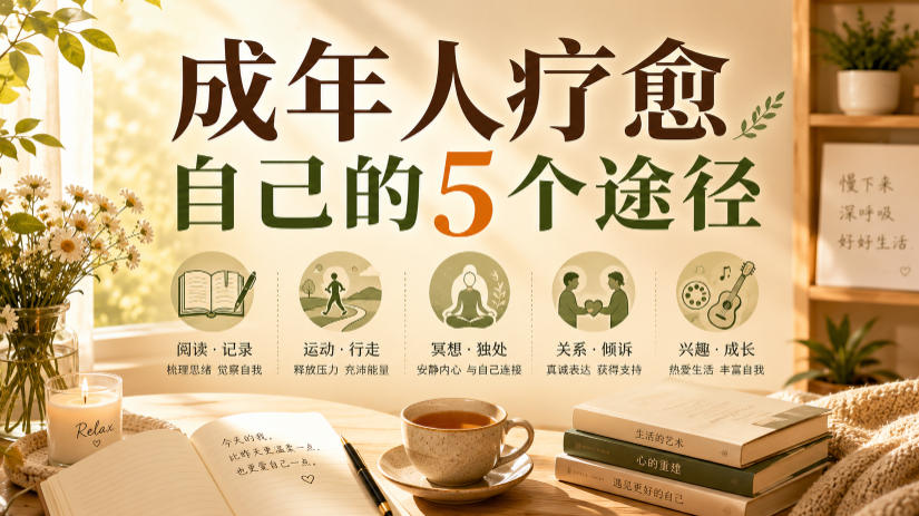付费文章:成年人疗愈自己的5个途径-副业网创