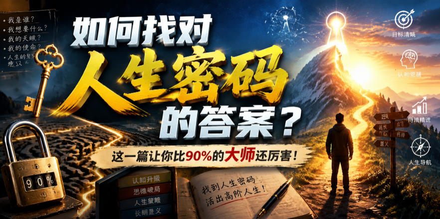 付费文章：如何找对人生密码的答案？这一篇让你比90%的大师还厉害！-副业网创
