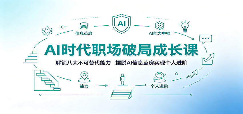 AI时代职场破局成长课:解锁八大不可替代能力,摆脱AI信息茧房实现个人进阶-副业网创