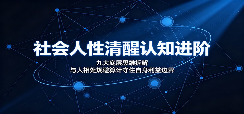 社会人性清醒认知进阶:九大底层思维拆解,与人相处规避算计守住自身利益边界-副业网创