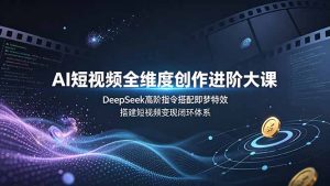 AI短视频全维度创作进阶大课，DeepSeek高阶指令搭配即梦特效，搭建短视频变现闭环体系-副业网创