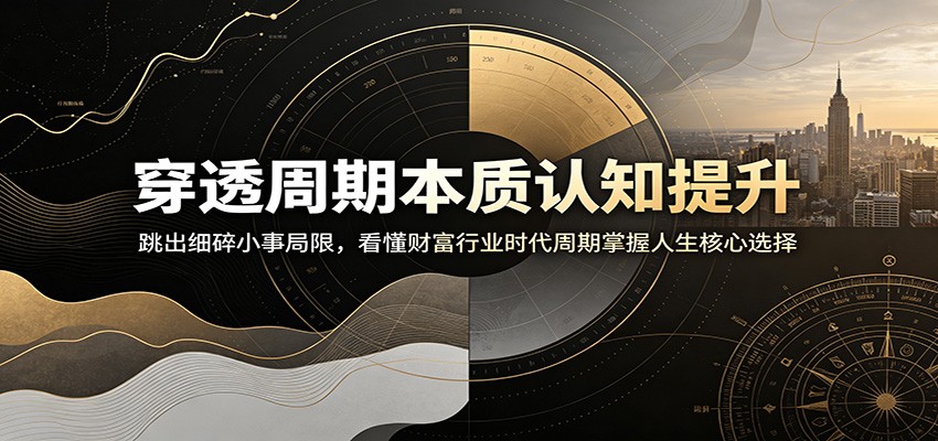 穿透周期本质认知提升：跳出细碎小事局限，看懂财富行业时代周期掌握人生核心选择-副业网创