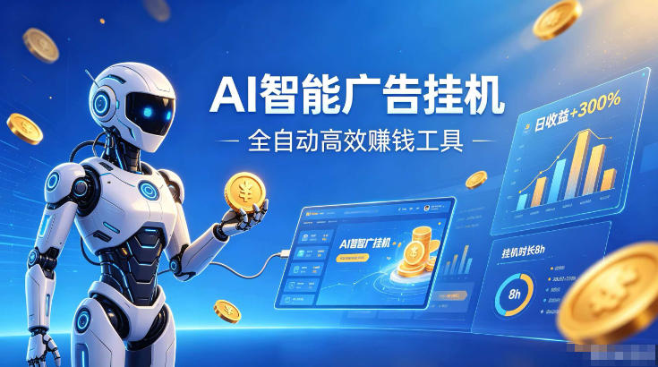 AI智能广告挂G，在家自动賺收益，全程无需人工操作、不用直播、不用拉人【揭秘】-副业网创